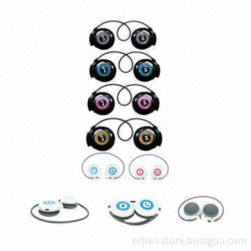Sports Headphones with Bluetooth Function, MP3 Keypad Control, FM Radio